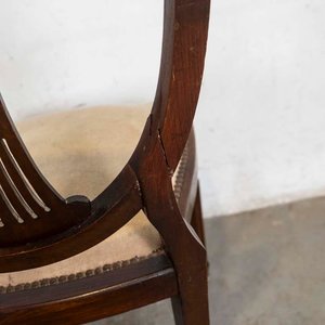 Tres Sillas Inglesas Estilo Peineta con Asientos Tapizados - imagen 2