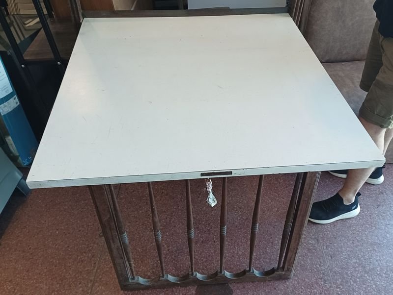 Mesa bar antiguo de comedor plegable: Un artículo único y raro - imagen 5