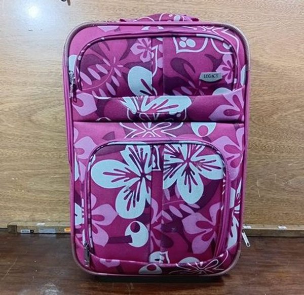 Valija Rígida con Diseño Floral Rosa y Celeste - Legacy - imagen 1