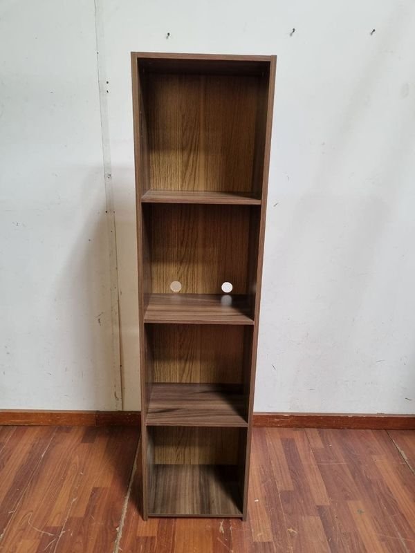 Estantería Castaño de 4 Niveles (37x25x151 cm)