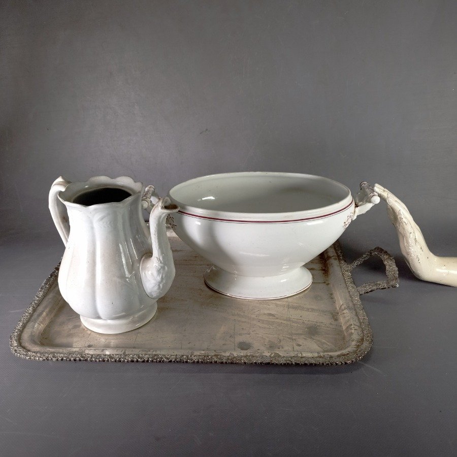 Platos de porcelana y plata para servir - imagen 4