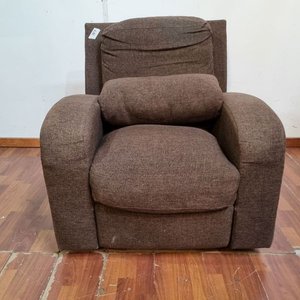 Sillón Reclinable Tapizado Marrón Oscuro - imagen 2