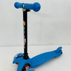 Monopatín Scooter Tres Ruedas Azul con Luces - imagen 3