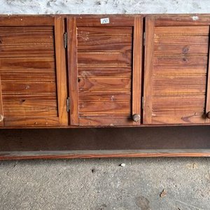 Mueble Aéreo de Cocina en Pino con Estantes y Puertas - imagen 2