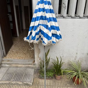 Sombrilla de Playa a Rayas Azules y Blancas con Funda Original - imagen 10
