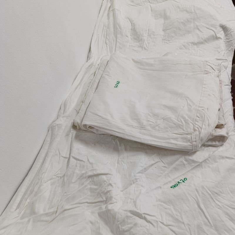 Fundas para Almohadón Blancas con Cierre (1,70 x 0,70 m)