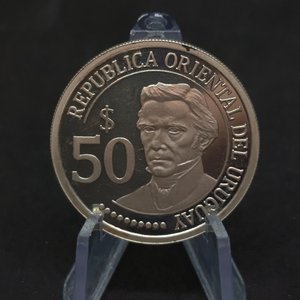 Moneda Conmemorativa Uruguay 50 Pesos 2011 Bicentenario Plata PROOF - imagen 4
