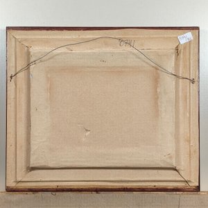 Óleo "Rio Sena, Paris" firmado Burnett con marco de madera - imagen 7