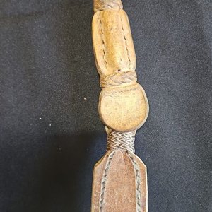 Rebenque de Tiento Fino con Apliques de Plata y Oro - imagen 3