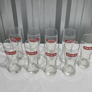 Lote de 8 Vasos Pilsen de Vidrio Transparente 300ml - imagen 1