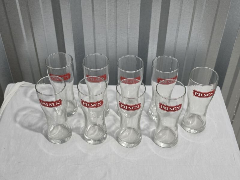 Lote de 8 Vasos Pilsen de Vidrio Transparente 300ml