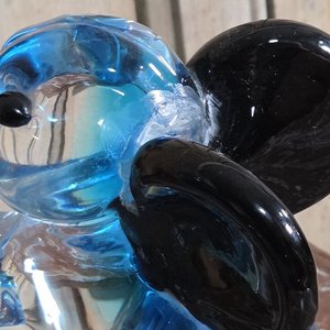 Figura de Gato y Elefante en Cristal Murano Azul - imagen 6