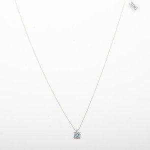 Cadena y Colgante de Oro 18k con Aguamarina y Brillantes - imagen 2