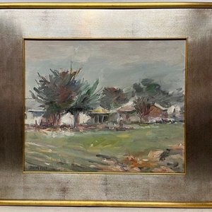 Óleo sobre tela "Paisaje Rural" de Dante Cola, 60x50cm - imagen 2