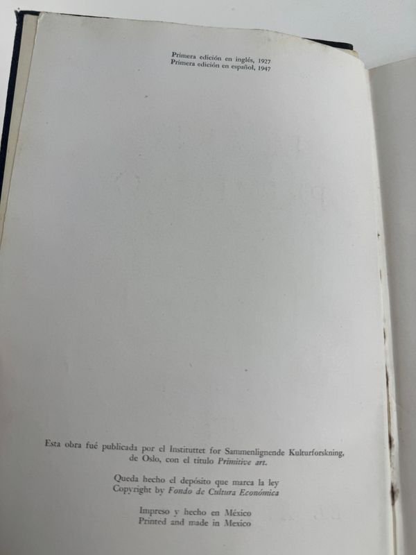 Libro de Arte Primitivo por Franz Boas - Fondo de Cultura Económica Buenos Aires - imagen 4