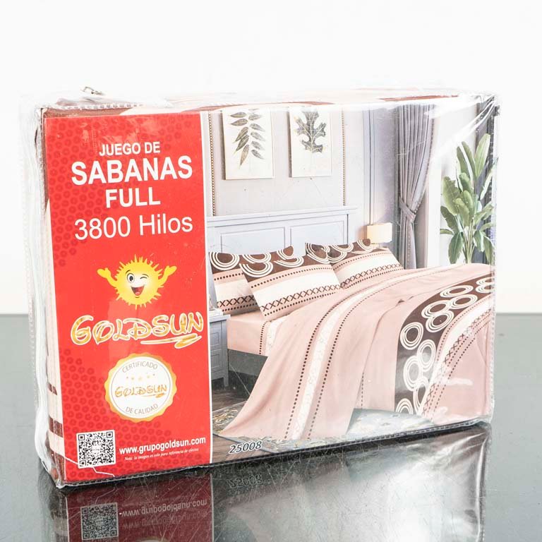 Juego de Sábanas Full 3800 Hilos Marca Goldsun Nuevo