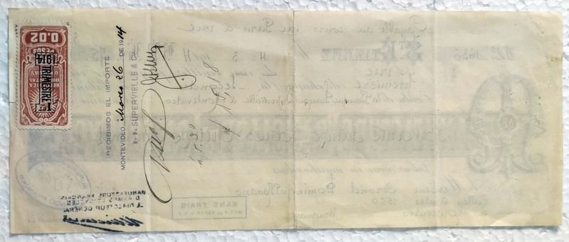 Recibo bancario francés de 1914 - imagen 2