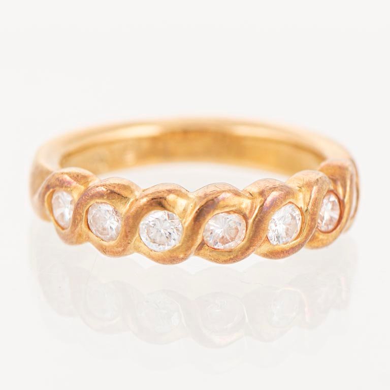 Anillo de Oro Amarillo 18k con Diamantes 0.52ct Top Wesselton VS-SI