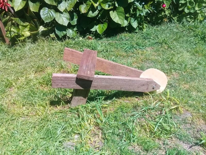 Maceta de jardín estilo carretilla en madera - imagen 3