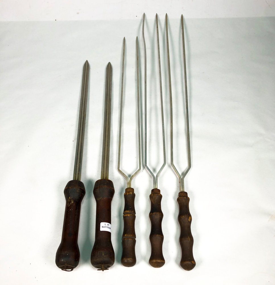 Lote de Pinchos para Parrilla con Mangos de Madera