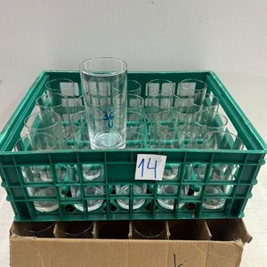 36 Vasos de Vidrio Altos Nuevos en Casillero Verde - imagen 3