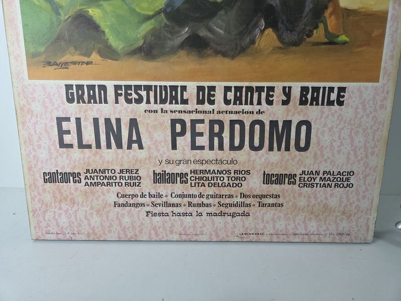 Bastidor español con propaganda de Cante y Baile - imagen 3