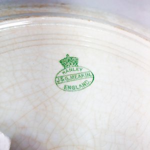 Dos Platos Centro Porcelana Inglesa Beige Floral J&G Meakin y Johnson Bros - imagen 5
