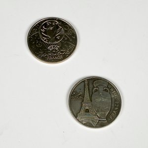 Dos Medallas Conmemorativas Eurocopa Francia 2016 - imagen 2