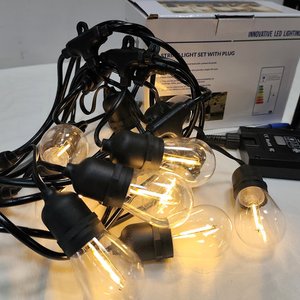 Tira de Luces LED Solares Vintage para Exterior, 10 Lámparas, 5m - imagen 3