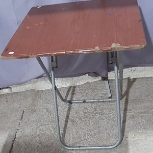 Mesa Plegable Redonda Tapa MDF Patas Caño - imagen 2