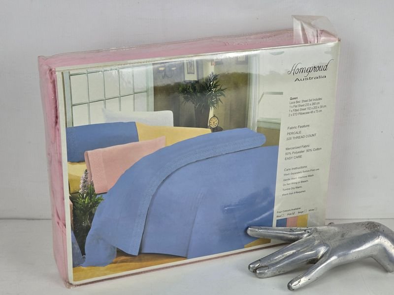 Juego de Sábanas Queen Size Homeproud Australia Percal 225 Hilos Rosado