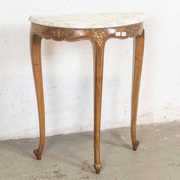 Dressoire Estilo Luis XV con Tapa de Mármol y Tres Patas Talladas - imagen 1