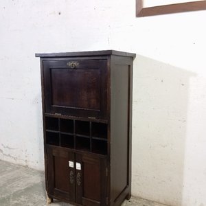 Mueble Bar Botellero Madera Oscura con Compartimento Volcable - imagen 3