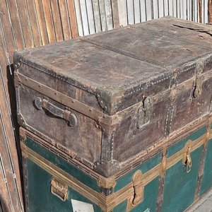 Lote de 3 baúles antiguos de viaje - imagen 15