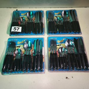 Lote siguiente: Set de Cubiertos Negros para 24 Personas