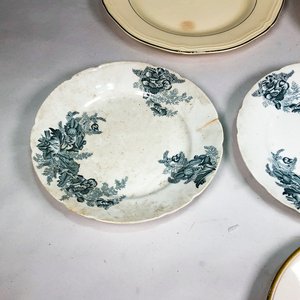 Seis Platos Decorativos Johnson Bros "Paris" con Borde Dorado - imagen 3