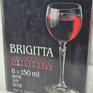 Juego de 10 Copas de Vino Bohemia "Brigitta" Cristal Checoslovaquia - imagen 5