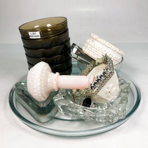 Lote de Compoteras Ámbar, Ceniceros y Adornos de Cristal - imagen 2