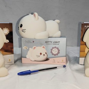 Luces Veladoras Infantiles Recargables: 2 Puppy y 1 Kitty - imagen 2