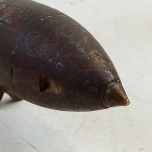 Tintero Antiguo de Trinchera Primera Guerra Mundial con Base de Proyectil y Escudos de Reims - imagen 8