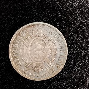 Moneda Boliviana 20 Centavos 1978 Plata Ensayador FE - imagen 2