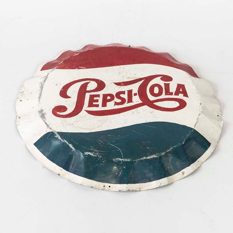 Cartel Metálico Pepsi-Cola Vintage - 56.5 cm