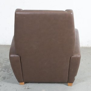 Sillón Tapizado en Cuerina Marrón con Almohadón - imagen 3