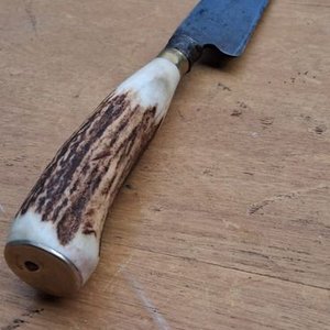 Lote anterior: Cuchillo Antiguo Franz Wenk Solingen Hoja 17 cm Mango de Astas