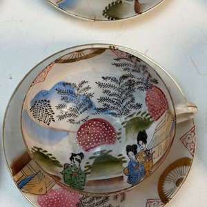 Conjunto de Tazas y Platos de Té Estilo Japonés Oriental - imagen 5