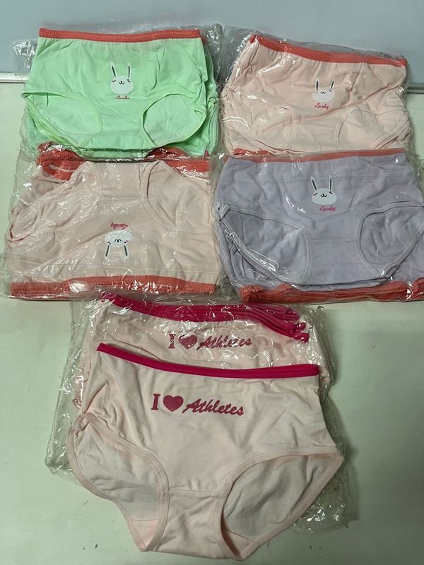 Lote de 20 Bombachas de Algodón para Niñas, Varios Diseños y Colores