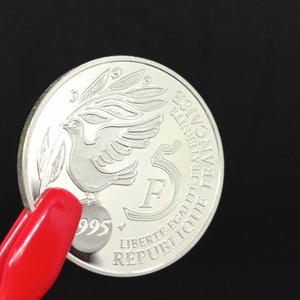 Moneda de Plata Francesa 5 Francos 1995 - 50° Aniversario ONU - imagen 8