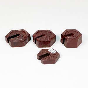 Juego de 4 Pesas de Balanza de Hierro Fundido Marrón - imagen 1