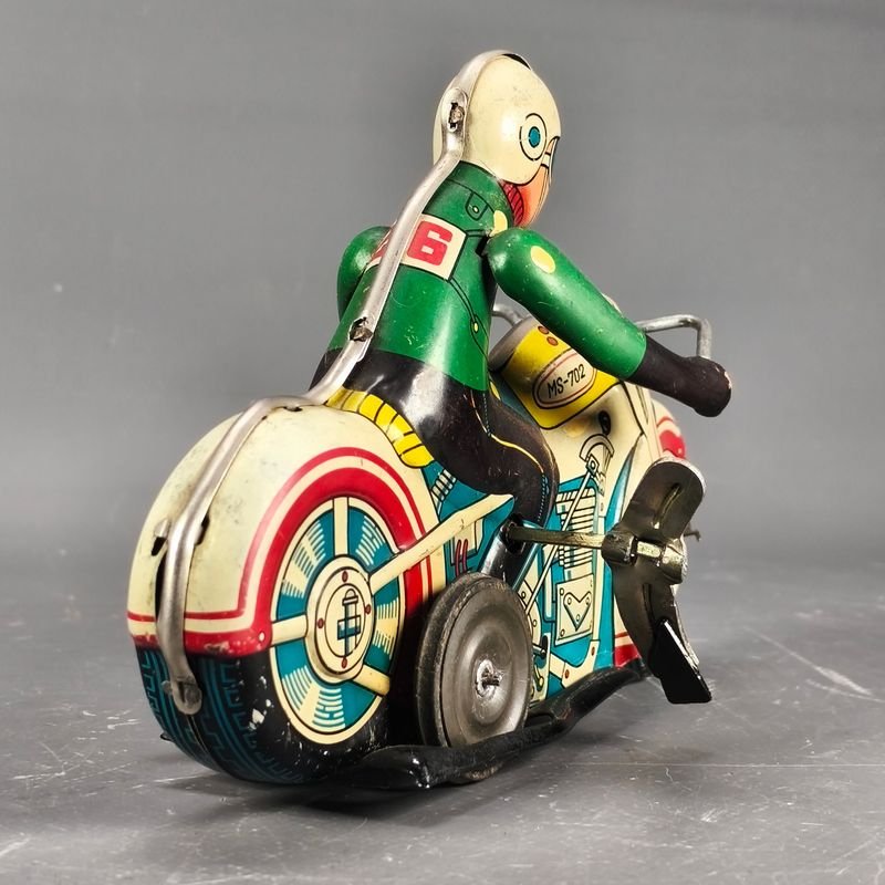 Motocicleta Vintage MS 702 en Chapa a Doble Cuerda - imagen 3