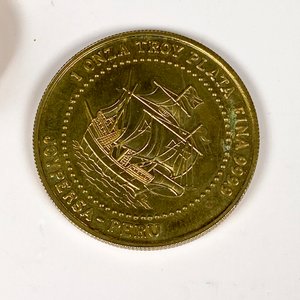 Reloj de Bolsillo Seiko Dorado y Moneda Conmemorativa Peruana - imagen 3